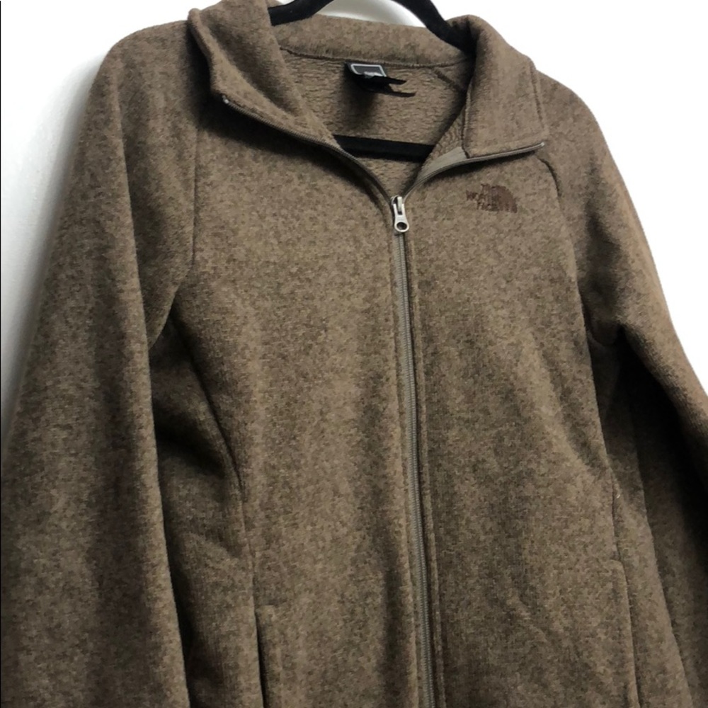 New North face zip up jacket brown size M